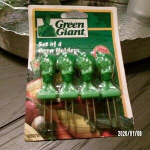 Vintage New Sealed in Original Package Green Giant Set of 4 Corn Holders - 1994